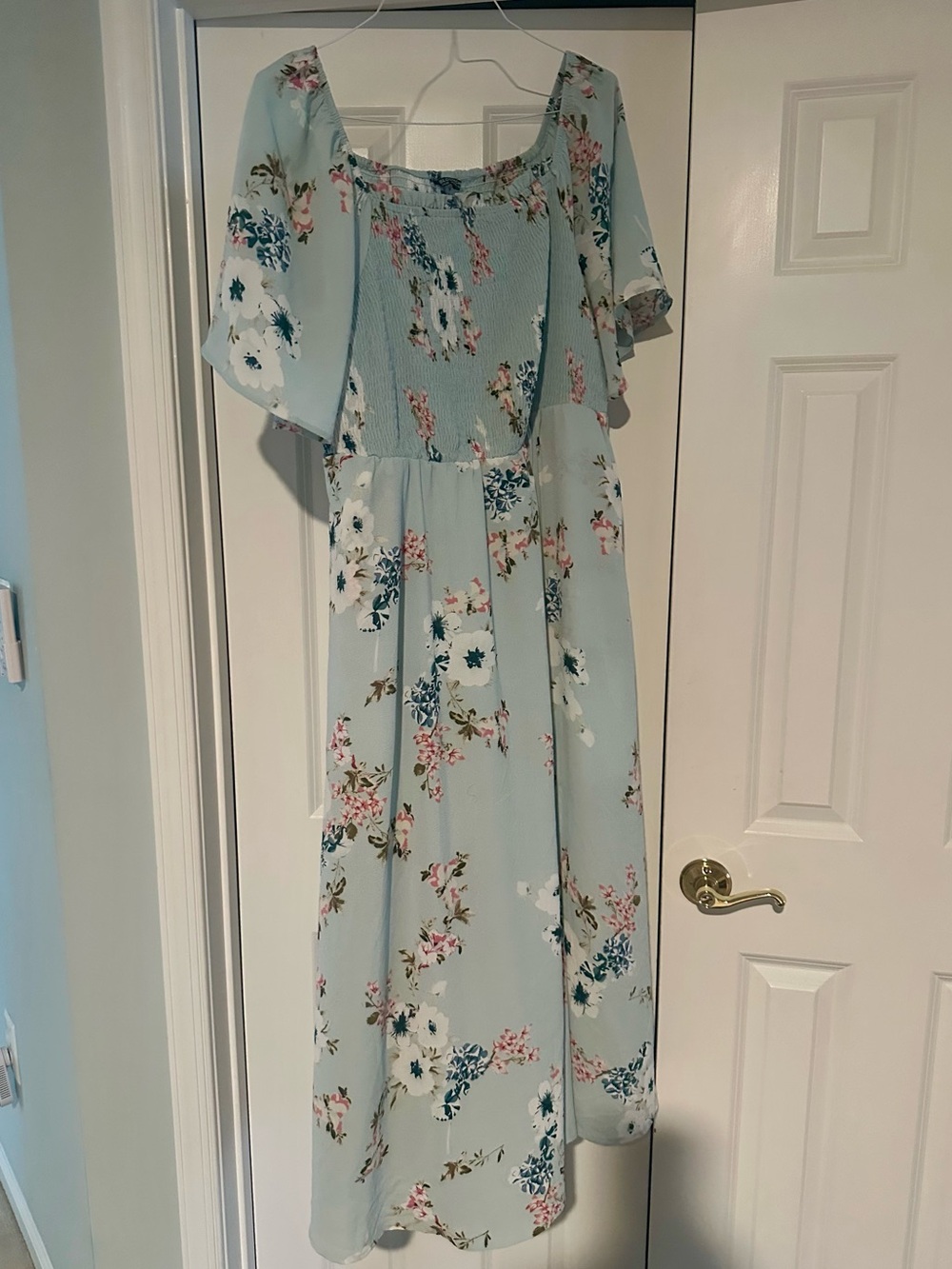 BloomChic Light Blue Floral Maxi Dress